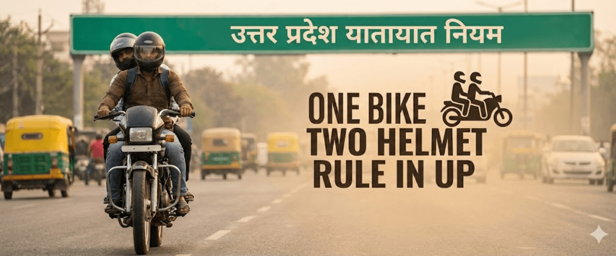 One Bike Two Helmet Rule in UP: Fines, Rules & Safety Guidelines