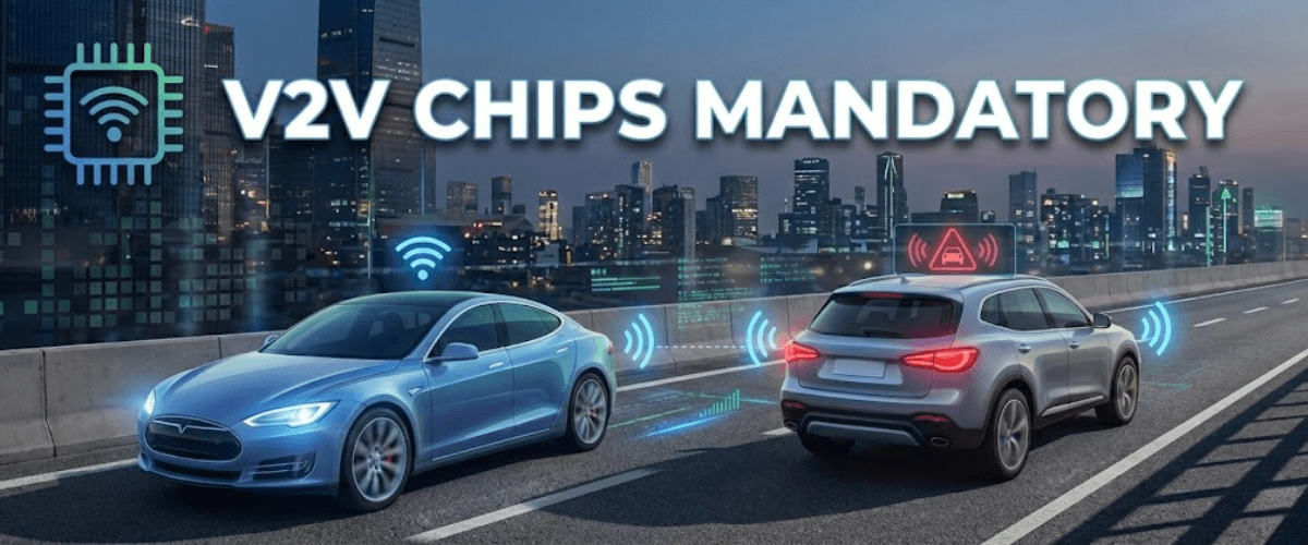 V2V Chips Mandatory in New Vehicles by Late 2026: Vehicles Will Alert Each Other as They Approach